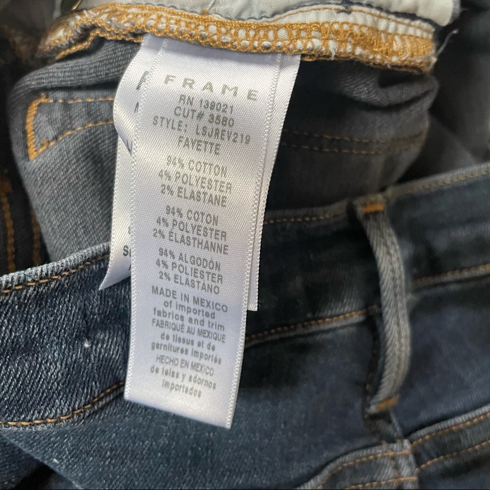 FRAME Le Skinny De Jeanne Fayette Jeans Sz 28 - Picture 7 of 8